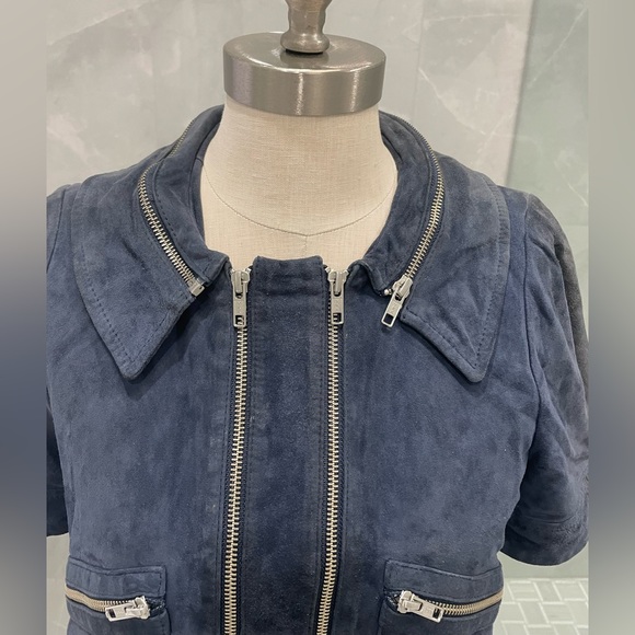 SEE BY CHLOE BLUE LEATHER JACKET - Picture 3 of 15